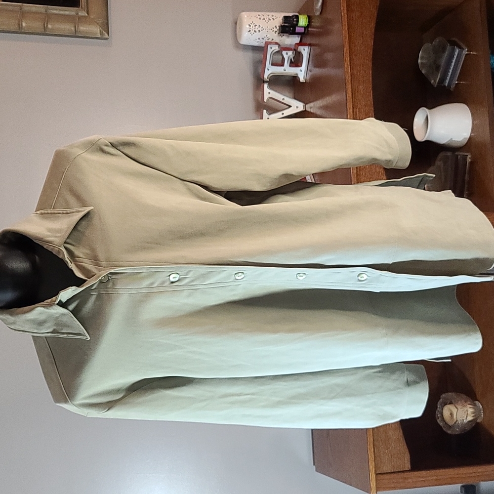 Seafoam Green suede shirt
